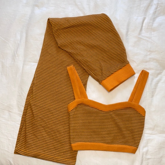 Zara Pants & Jumpsuits Zara Knit Crop Set Poshmark
